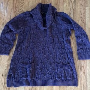 100% Cotton Cable Knitted Long Sweater